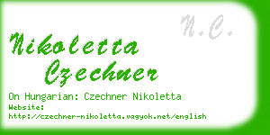 nikoletta czechner business card